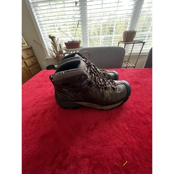 Keen Brown Mid-Height Waterproof Hiking Boots / Work Boots: Rubber Toe Mens 10D - Picture 2 of 13